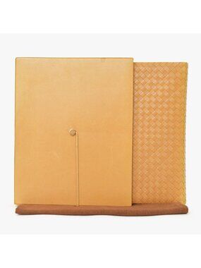 Bottega Veneta Vintage Notebook Intrecciato Leather Beige Brown Agenda